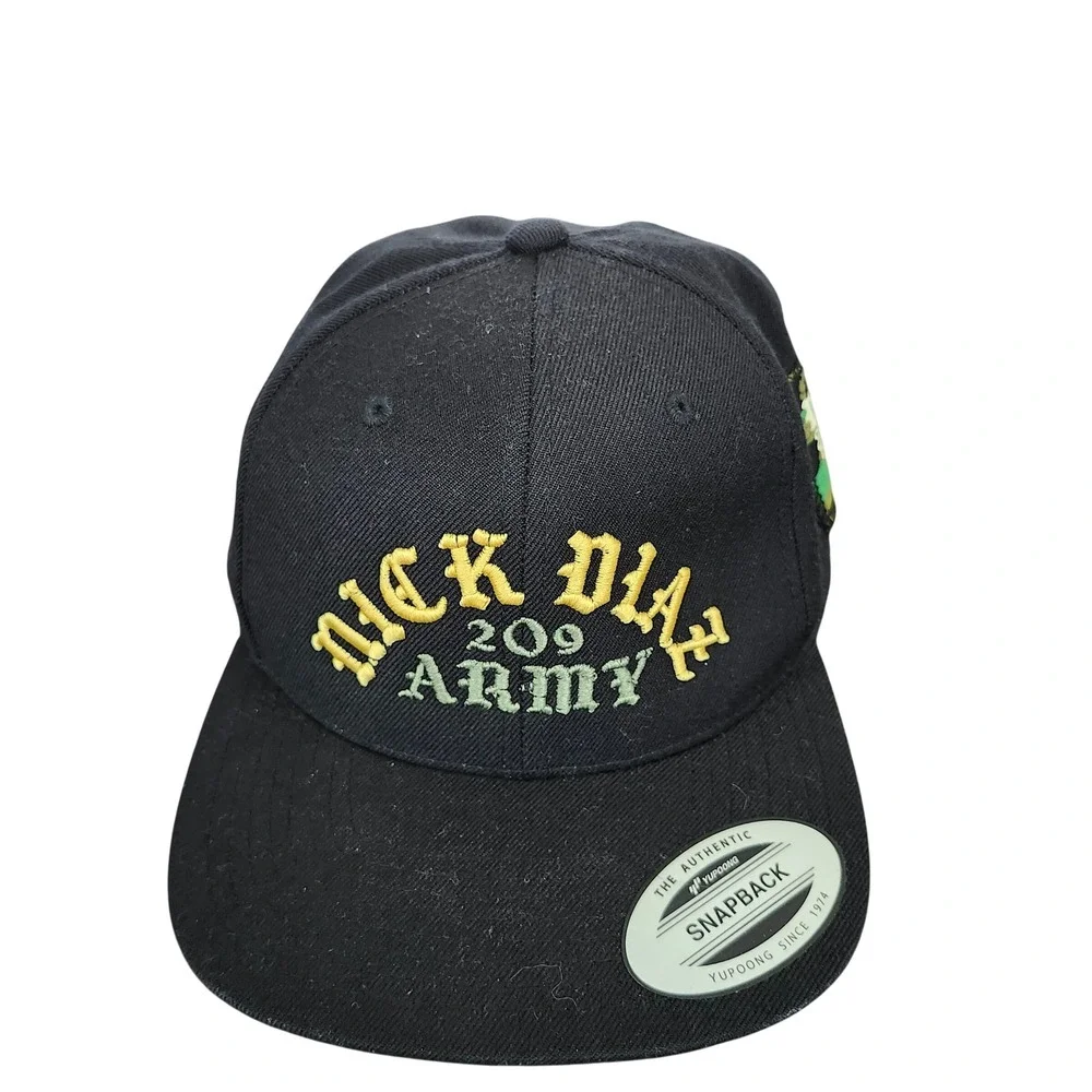 Nick Diaz 209 Army Represent Stockton CA Snapback Hat Yupoong Black MMA UFC Cap
